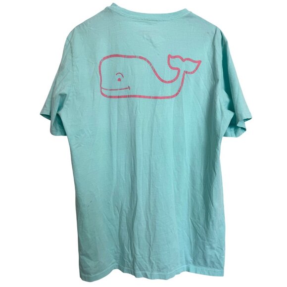 Vineyard Vines Drift Dye Size Large Whale Vintage Logo NWOT Men's Aqua - Picture 8 of 8